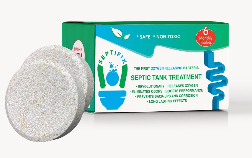 Septifix oxygen-releasing septic tank treatment tablets and box